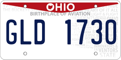 OH license plate GLD1730