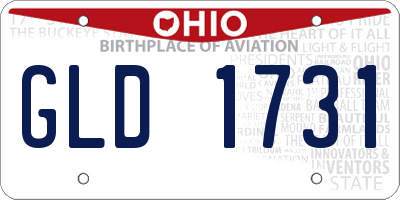 OH license plate GLD1731