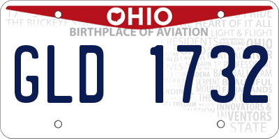 OH license plate GLD1732
