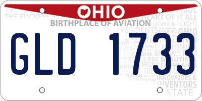 OH license plate GLD1733