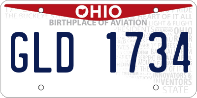 OH license plate GLD1734