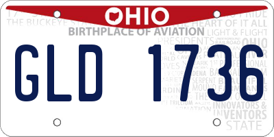 OH license plate GLD1736