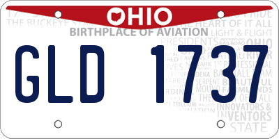 OH license plate GLD1737