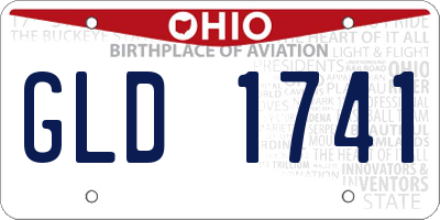 OH license plate GLD1741