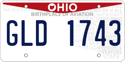 OH license plate GLD1743