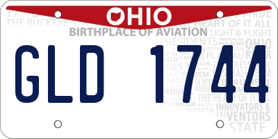 OH license plate GLD1744