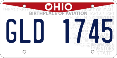 OH license plate GLD1745