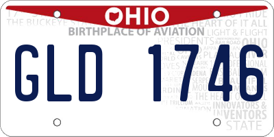 OH license plate GLD1746
