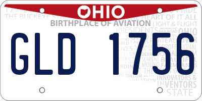 OH license plate GLD1756