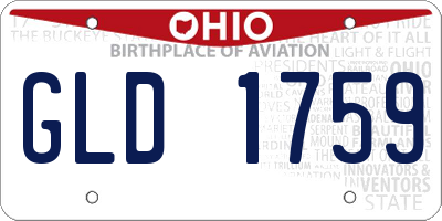 OH license plate GLD1759