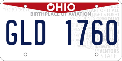 OH license plate GLD1760