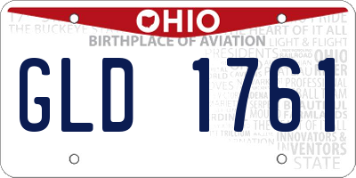 OH license plate GLD1761