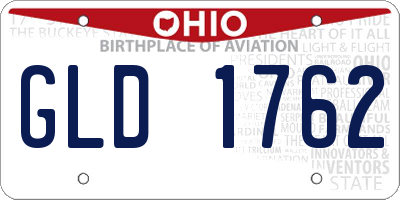 OH license plate GLD1762