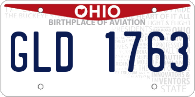 OH license plate GLD1763