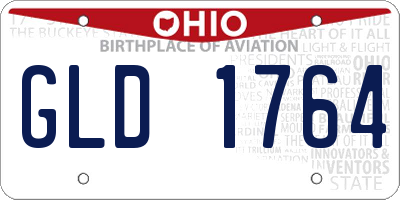 OH license plate GLD1764