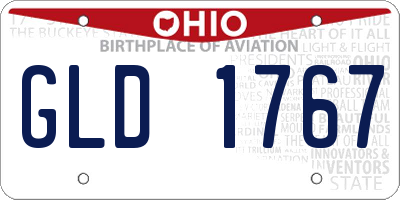 OH license plate GLD1767