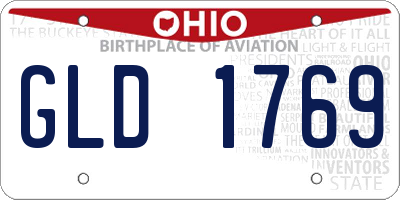 OH license plate GLD1769