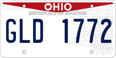 OH license plate GLD1772