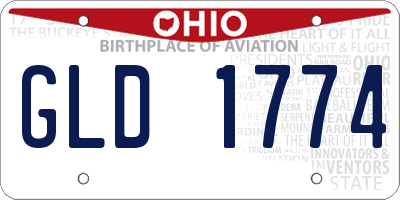 OH license plate GLD1774