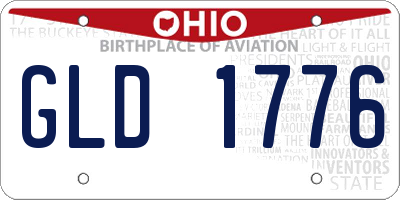 OH license plate GLD1776