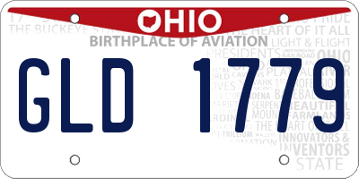 OH license plate GLD1779
