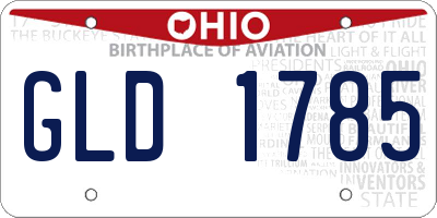OH license plate GLD1785