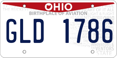 OH license plate GLD1786