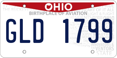 OH license plate GLD1799