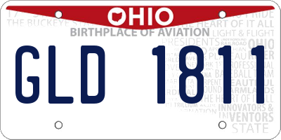 OH license plate GLD1811