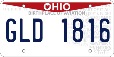 OH license plate GLD1816