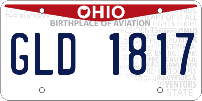 OH license plate GLD1817