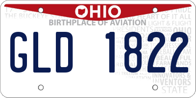 OH license plate GLD1822