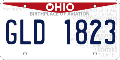 OH license plate GLD1823