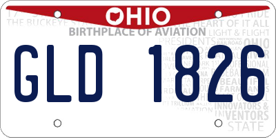 OH license plate GLD1826
