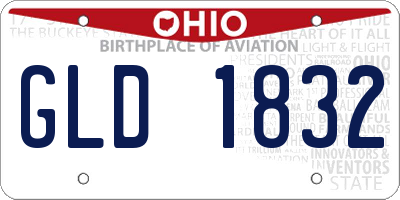 OH license plate GLD1832