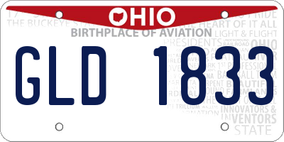 OH license plate GLD1833