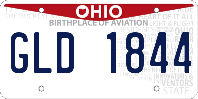 OH license plate GLD1844
