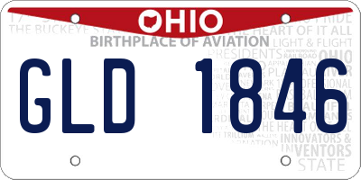 OH license plate GLD1846