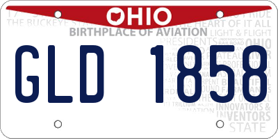 OH license plate GLD1858