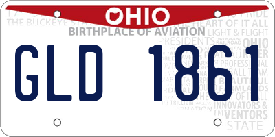 OH license plate GLD1861