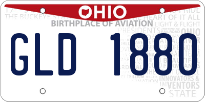 OH license plate GLD1880