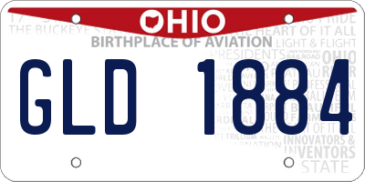 OH license plate GLD1884