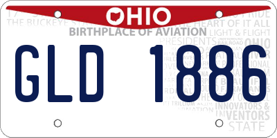 OH license plate GLD1886
