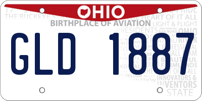 OH license plate GLD1887