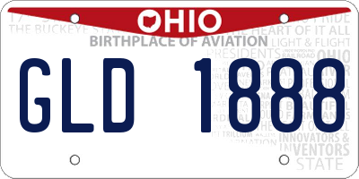 OH license plate GLD1888
