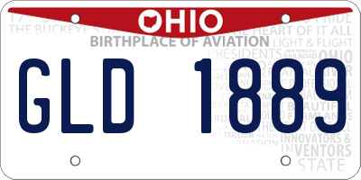 OH license plate GLD1889