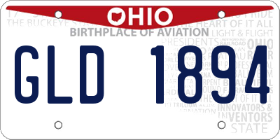 OH license plate GLD1894