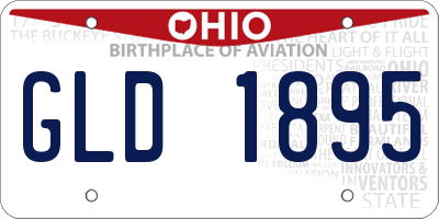 OH license plate GLD1895