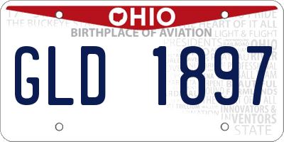 OH license plate GLD1897