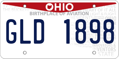 OH license plate GLD1898
